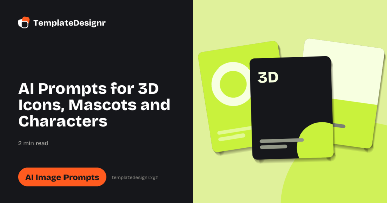 AI Prompts for 3D Icons, Mascots and Characters