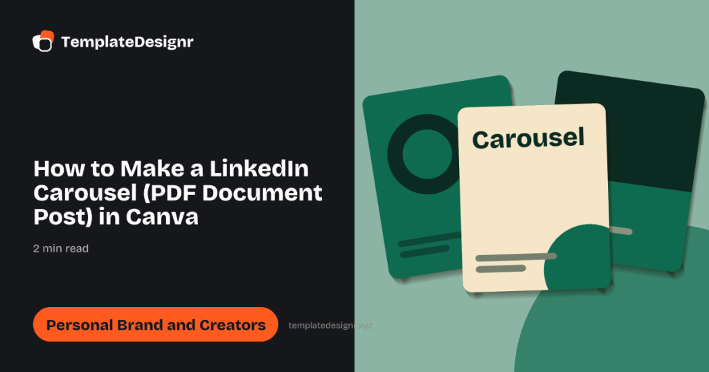 How to Make a LinkedIn Carousel (PDF Document Post) in Canva